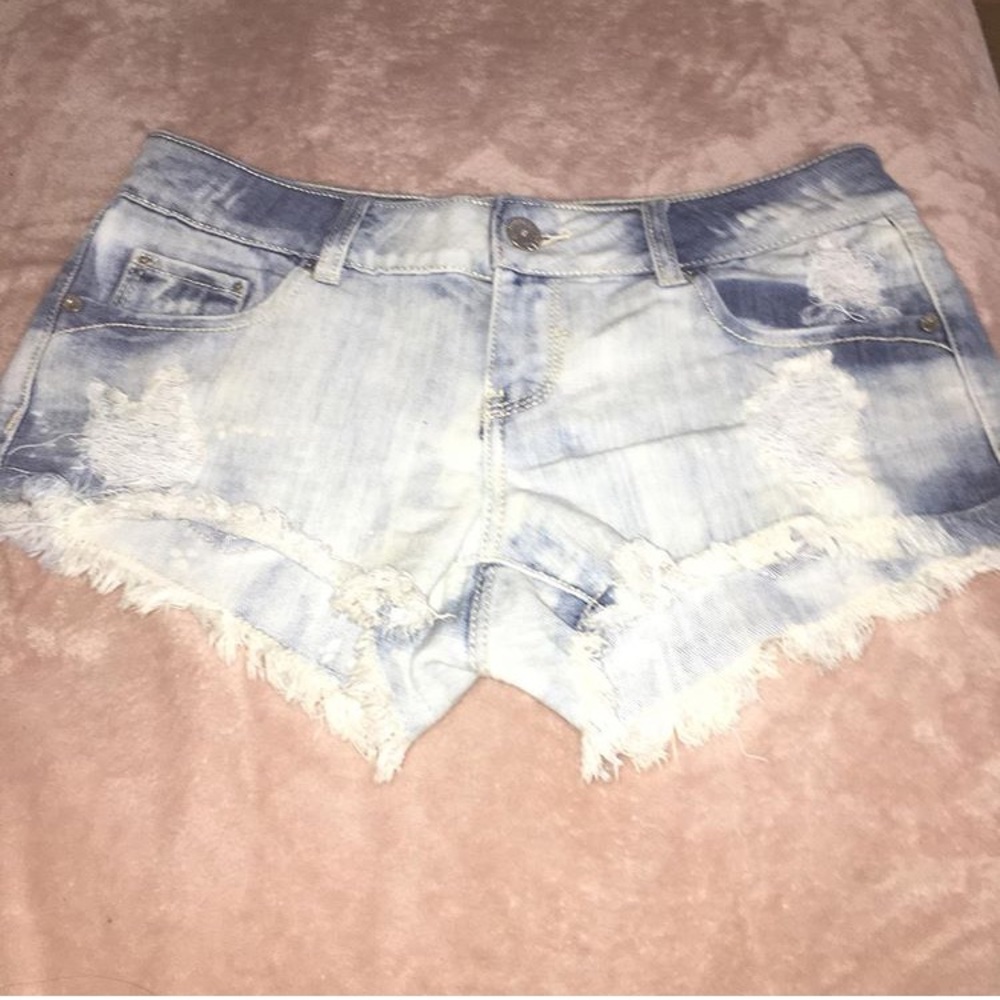 light wash shorts